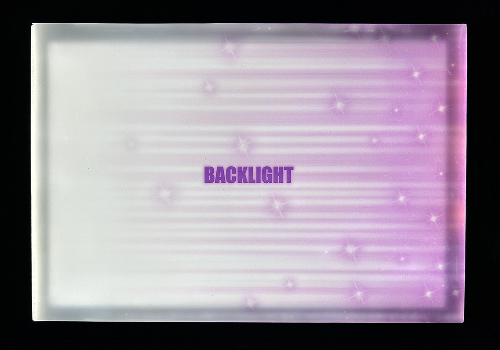 バックライト導光板点灯時 
